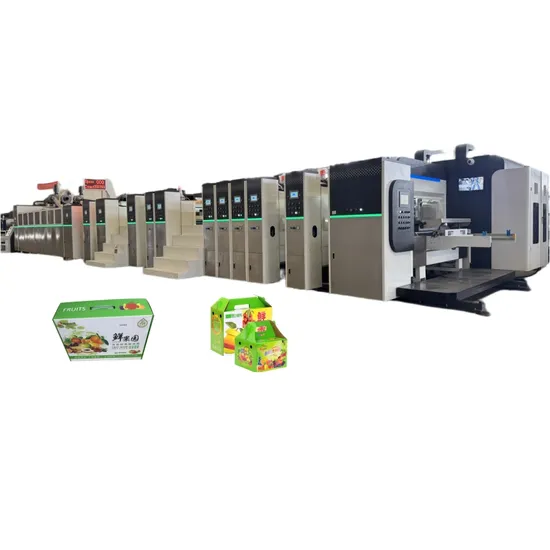 Flexodrucker Slotter Stanze & Faltschachtelklebemaschine Heftmaschine Wellpappendruck-Klebemaschine